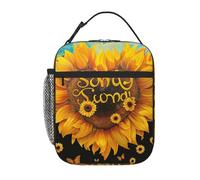 Blessed to Be Called Nana Sunflower Prints Insulated Lunch Tote Bag Lunch Box Reusable Lunch Cooler Bag for Women/Men Work, Picnic, School, Travel