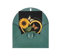 Blessed to Be Called Nana Sunflower Seasonal Greeting Card with Dark Green Envelope for Any Occasion Thanksgiving Christmas Birthday Wedding Anniversary Engagement Note Cards