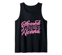 Blessed to BE Called Nonna - Pink Hearts Ribbon Tank Top