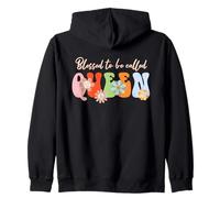Blessed to Be Called Queen Floral Mother's Day Zip Hoodie