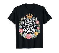 Blessed to Carry This Baby Expecting Mom Pregnancy - Value Graphic T-Shirt, Men, Black, S