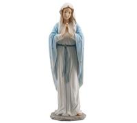 Blessed Virgin Mary Our Lady of Grace 11" Light Color Stone Statue Religious Decoration