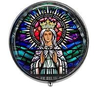 Blessed Virgin Mary - Our Lady of Knock Art Photo Pill Box - Charm Pill Box - Glass Candy Box
