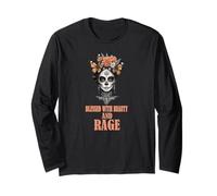 Blessed with Beauty and Rage Sassy Sugar Skull Menopause mom Long Sleeve T-Shirt