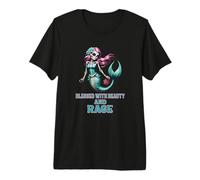 Blessed with Beauty and Rage Sassy Sugar Skull Menopause mom Premium T-Shirt