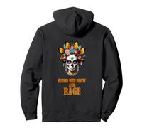 Blessed with Beauty and Rage Sassy Sugar Skull Menopause mom Pullover Hoodie