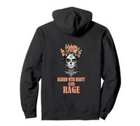 Blessed with Beauty and Rage Sassy Sugar Skull Menopause mom Pullover Hoodie