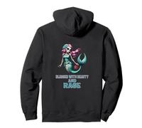 Blessed with Beauty and Rage Sassy Sugar Skull Menopause mom Pullover Hoodie