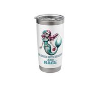 Blessed with Beauty and Rage Sassy Sugar Skull Menopause mom Stainless Steel Insulated Tumbler