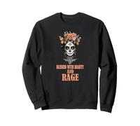 Blessed with Beauty and Rage Sassy Sugar Skull Menopause mom Sweatshirt