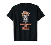 Blessed with Beauty and Rage Sassy Sugar Skull Menopause mom T-Shirt