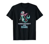 Blessed with Beauty and Rage Sassy Sugar Skull Menopause mom T-Shirt