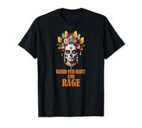 Blessed with Beauty and Rage Sassy Sugar Skull Menopause mom T-Shirt