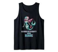 Blessed with Beauty and Rage Sassy Sugar Skull Menopause mom Tank Top