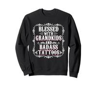 Blessed With Grandkids And Badass Tattoos Grandma Mama Nana Sweatshirt