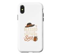 Blessed With Southern Sass Hat And Sweet Tea Case for iPhone X/XS