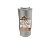 Blessed with Southern Sass Hat and Sweet Tea Stainless Steel Insulated Tumbler
