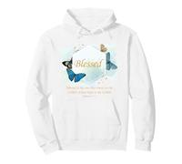 Blessed - Women's Christian Faith Butterfly Bible Verse Pullover Hoodie