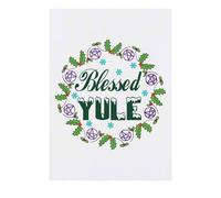 'Blessed Yule With Holly' Temporary Tattoo - Water Resistant, Skin-Safe, Non-Toxic Transfer (TO00078923)