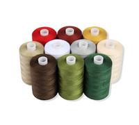 BlesSew Sewing Threads - 10 Large Spools of Polyester Thread for Hand, Quilting & Sewing Machine - Christmas and Festive Shades Colours - 1000 Yards Per Spool