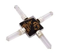 Blessfull Healing 4 Crystal Points Tourmuline USUI Stone Reiki Generator Pyramid Stone Spiritual Gift