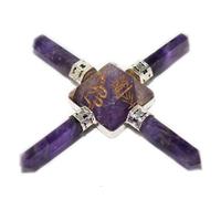 Blessfull Healing 4 Points Amethyst USUI Pyramid Reiki Generator Pyramid Stone Spiritual Gift