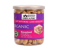 Blessfull Healing Organic Natural, Vegan Sea Salt Roasted Halves/Pieces Cashew Nuts Crunchy Kaju 300 Gram