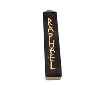Blessfull Healing Reiki Black Tourmaline Symbol Engraved Obelisk Wand
