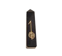 Blessfull Healing Reiki Black Tourmaline Symbol Engraved USUI Wand