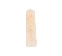 Blessfull Healing Reiki Crystal Quartz Symbol Engraved Obelisk Wand