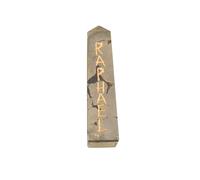 Blessfull Healing Reiki Golden Pyrite Symbol Engraved Obelisk Wand