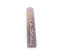 Blessfull Healing Reiki Lepidolite Symbol Engraved Obelisk Wand