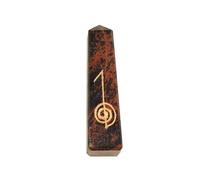 Blessfull Healing Reiki Mahogany Obsidian Symbol Engraved USUI Wand