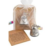 Blessing Bell, Friends are Angels, Angel Blessing Bell, Always With You, Tiny Silver Bell, Decoration Ornaments, Tiny Silver Bell, Suitable Gift for Friend or Loved One (C, One Size)