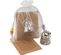 Blessing Bell Friends Are Blessing Bell Always With You Tiny Silver Decorations Ornaments Tiny Silver Suitable Gift For Friend Or One Glass Crystal Garland for Chandelier (A, One Size)