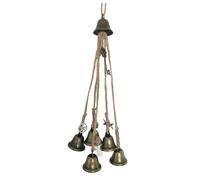 Blessing Bells Evil Spirit Wind Chimes Witch Bell Door Charm Witchcraft Decor Wind Chime Decoration Home Garden Garden Study Chime Pendant Decorations Indoor (Khaki, One Size)