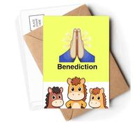 Blessing Prayer Expression Hands Postcards Envelopes Cards Mailing Year Horse
