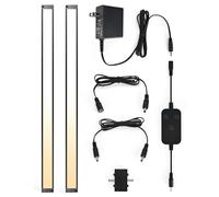 BLESSINGLUX 2pack 20inch Dimmable LED Under Cabinet Light Kit, 2700K to 6000K Smart LED Under Counter Lighting Fixture, Compatible with Alexa, Google Assistant, for Kitchen, Pantry, Shelf (Black)