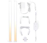 BLESSINGLUX 2pack 20inch Dimmable LED Under Cabinet Light Kit, 2700K to 6000K Smart LED Under Counter Lighting Fixture, Compatible with Alexa, Google Assistant, for Kitchen, Pantry, Shelf (White)