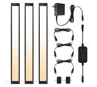 BLESSINGLUX 3pack 12inch Dimmable LED Under Cabinet Light Kit, 2700K to 6000K Smart LED Under Counter Lighting Fixture, Compatible with Alexa, Google Assistant, for Kitchen, Pantry, Shelf (Black)