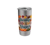 Blessings Abound Always Autumn Stainless Steel Insulated Tumbler