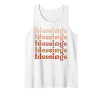 Blessings Autumn Retro Vintage Harvest Thanksgiving Season Tank Top
