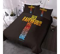BlessLiving Religious Bedding Set Faithful Bible Verse Typography Design Duvet Cover Sets 3 Piece Bedspreads Double Size Gifts for Men Women