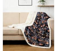 BlessLiving Throw Blanket, Animal Reversible, Twin