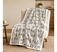 BlessLiving Throw Blanket, Bichon Frise Sherpa Dogs Fuzzy