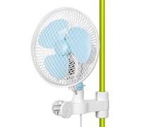 blessny Oscillating Clip on Fan for Grow Tent Pole Mount from 0.59-1”, Small Oscillation Fan for Home Growing, 8ft Long Cord, 39dB Quiet Operation, 6-in