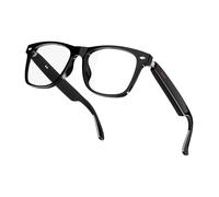 BLESSOURCE Smart Glasses for Men & Women, Open Ear Bluetooth Audio Glasses, Built in Mic & Speakers, Blue Light Filter & UV Pretection Polarized Lenses, IP65 Waterproof Bluetooth Glasses, Black