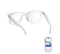 BLESSOURCE Smart Glasses with AI,Bluetooth glasses for Women and Man,116 Languages & Accents Translator Device,Blue Light Filter & UV Pretection Polarized Lenses, White