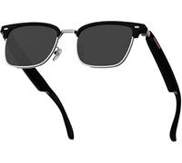 BLESSOURCE Smart Sunglasses for Men & Women, Open Ear Bluetooth Audio Glasses, Built in Mic & Speakers, Blue Light Filter & UV Pretection Polarized Lenses, IP65 Waterproof Bluetooth Glasses, E1306_B