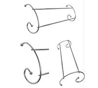 BlessTrade Chrome Radiator Airer - 2 Bar Washing Line Rails - Indoor Towel Dryer Rail, Clothes Drying Rack, Strong Curved Shape Metal Airer, Heavy-Duty Twin Mounted Stand (2)